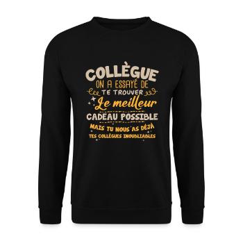 Collègue on a essayé de te trouver le meilleur - Sweat-shirt Unisexe - noir - Devant - Alina (178cm) & Michal (187cm)