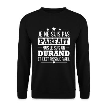 Je suis un durand - Sweat-shirt Unisexe - noir - Devant - Alina (178cm) & Michal (187cm)