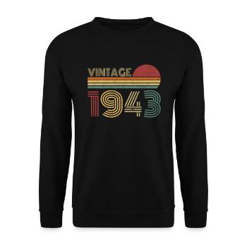 Millésime 1943 - Sweat-shirt Unisexe - noir - Devant - Alina (178cm) & Michal (187cm)
