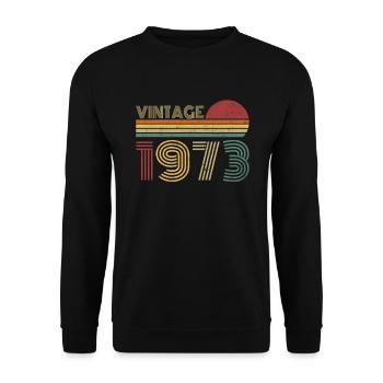 Millésime 1973 - Sweat-shirt Unisexe - noir - Devant - Alina (178cm) & Michal (187cm)