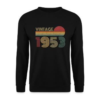 Millésime 1953 - Sweat-shirt Unisexe - noir - Devant - Alina (178cm) & Michal (187cm)