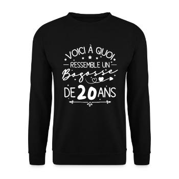 Voici à quoi ressemble un bogosse de 20 ans - Sweat-shirt Unisexe - noir - Devant - Alina (178cm) & Michal (187cm)