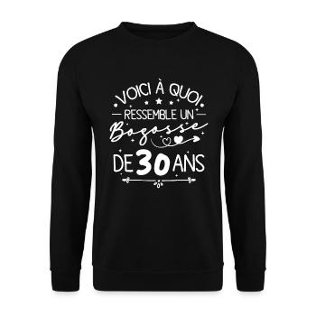 Voici à quoi ressemble un bogosse de 30 ans - Sweat-shirt Unisexe - noir - Devant - Alina (178cm) & Michal (187cm)