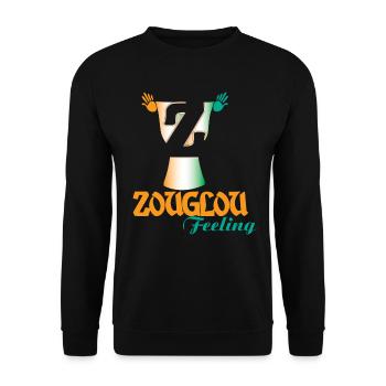 ZOUGLOU FEELING SHIRTS - Sweat-shirt Unisexe - noir - Devant - Alina (178cm) & Michal (187cm)