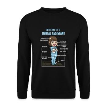 Anatomie d'un assistant dentaire - bouche dentiste dentiste - Sweat-shirt Unisexe - noir - Devant - Alina (178cm) & Michal (187cm)