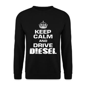DIESEL POWER - Unisex Sweatshirt - black - Front - Alina (178cm) & Michal (187cm)
