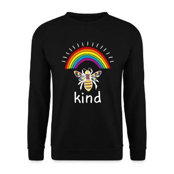 Be Kind Autism Awareness Bee Kind Puzzle Pieces Ra - Unisex Sweatshirt - black - Front - Alina (178cm) & Michal (187cm)