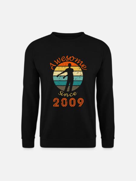 Vintage Gift for 11 Year Old birthday boy Awesome - Unisex Sweatshirt - black