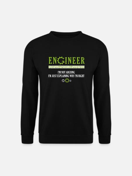 Engineer I'm Not Arguing Engineers Fun Christmas E - Unisex Sweatshirt - black