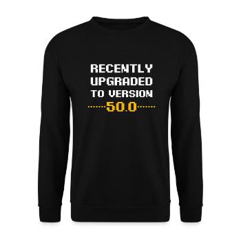 Lustige 50 Jahre alte Computer Geek Apparel Nerd Geschenke - Unisex Pullover - Schwarz - Vorne - Alina (178cm) & Michal (187cm)
