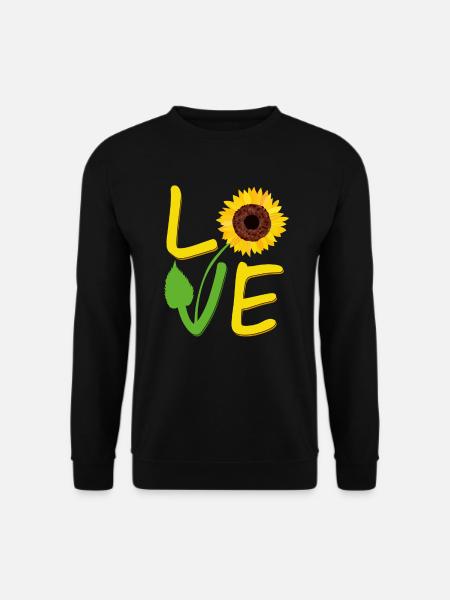 Sonnenblumengeschenk für Frauen lieben Sonnenblumen Nette Frau - Unisex Pullover - Schwarz