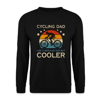 Cycling Dad Bike Rider & Cyclist Father's Day Chri - Unisex Sweatshirt - black - Front - Alina (178cm) & Michal (187cm)