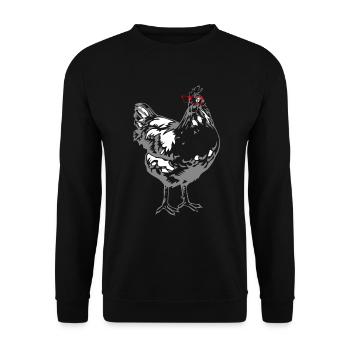 Cute Glasses Chick Funny Backyard Chicken Hen Farm - Unisex Sweatshirt - black - Front - Alina (178cm) & Michal (187cm)