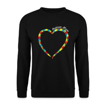 Autisme Mom Heart Of Puzzle Peaces Cute Autism Awar - Sweat-shirt Unisexe - noir - Devant - Alina (178cm) & Michal (187cm)
