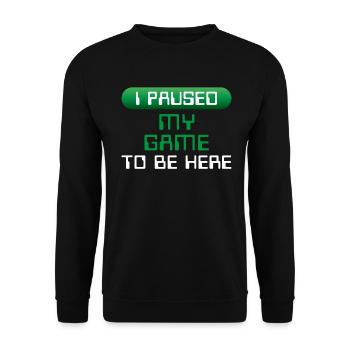 Videospiele Loving Grandson Gift Funny Gamers Men - Unisex Pullover - Schwarz - Vorne - Alina (178cm) & Michal (187cm)