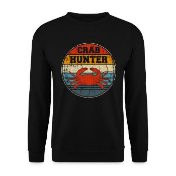 Crab Hunter Vintage Crabbing Gifts Love Crabs Seaf - Unisex Sweatshirt - black - Front - Alina (178cm) & Michal (187cm)
