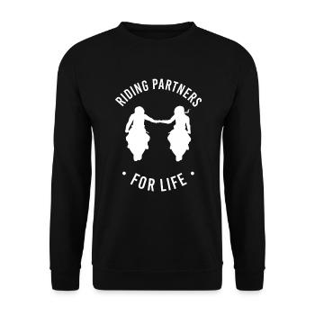 Riding Partners Couple Couple Bikercouple - Unisex Sweatshirt - black - Front - Alina (178cm) & Michal (187cm)