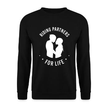 Bikercouple Riding Partners Motorcycle Couple Couple - Unisex Sweatshirt - black - Front - Alina (178cm) & Michal (187cm)
