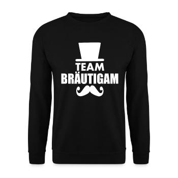 Team bräutigam - Unisex Pullover - Schwarz - Vorne - Alina (178cm) & Michal (187cm)
