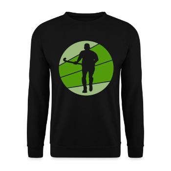 hockey field hockey players artificial turf hockey zone - Unisex Sweatshirt - black - Front - Alina (178cm) & Michal (187cm)