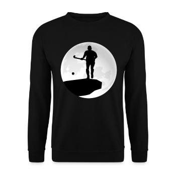 hockey field hockey hockey players warmup hockey zone - Unisex Sweatshirt - black - Front - Alina (178cm) & Michal (187cm)
