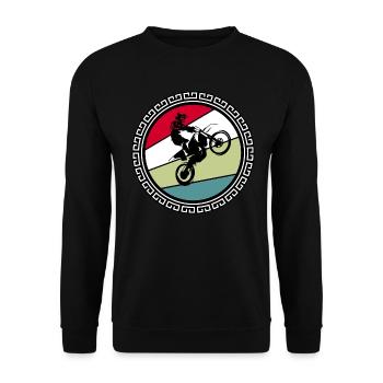 motocross motorcycle motorsport dirt bike - Unisex Sweatshirt - black - Front - Alina (178cm) & Michal (187cm)