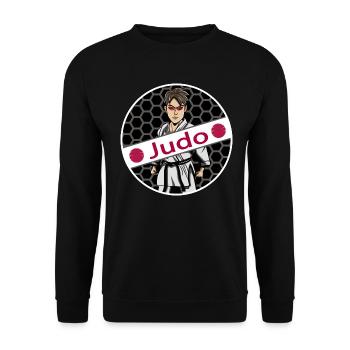 judo judoka hajime dan - Unisex Sweatshirt - black - Front - Alina (178cm) & Michal (187cm)