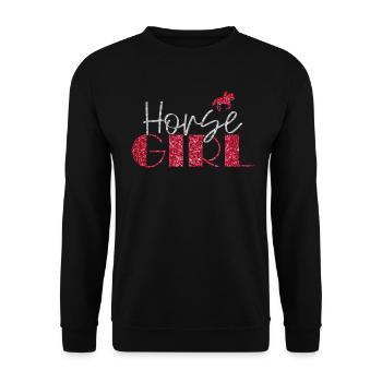 Horse Girl Country Woman Girl HorseBack Rider - Unisex Sweatshirt - black - Front - Alina (178cm) & Michal (187cm)