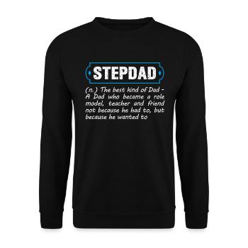 Stiefvater Definition Stiefvater von Kids Funny - Unisex Pullover - Schwarz - Vorne - Alina (178cm) & Michal (187cm)