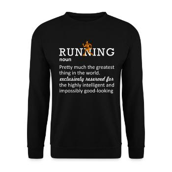 Courir Funny Definition Marathoner 5k Marathon - Sweat-shirt Unisexe - noir - Devant - Alina (178cm) & Michal (187cm)
