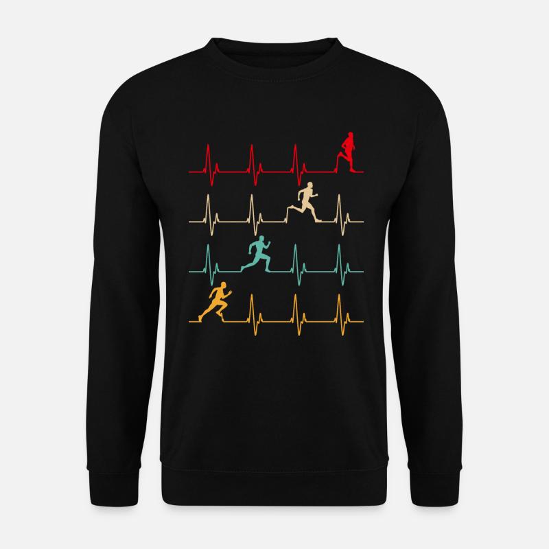 Running Papa liebt es, coole Marathonläufer zu laufen - Unisex Pullover - Schwarz