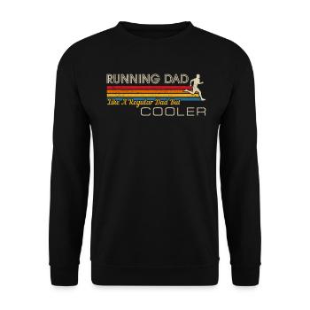 Running Dad Loves To Run Cool Marathon Runner - Unisex Sweatshirt - black - Front - Alina (178cm) & Michal (187cm)