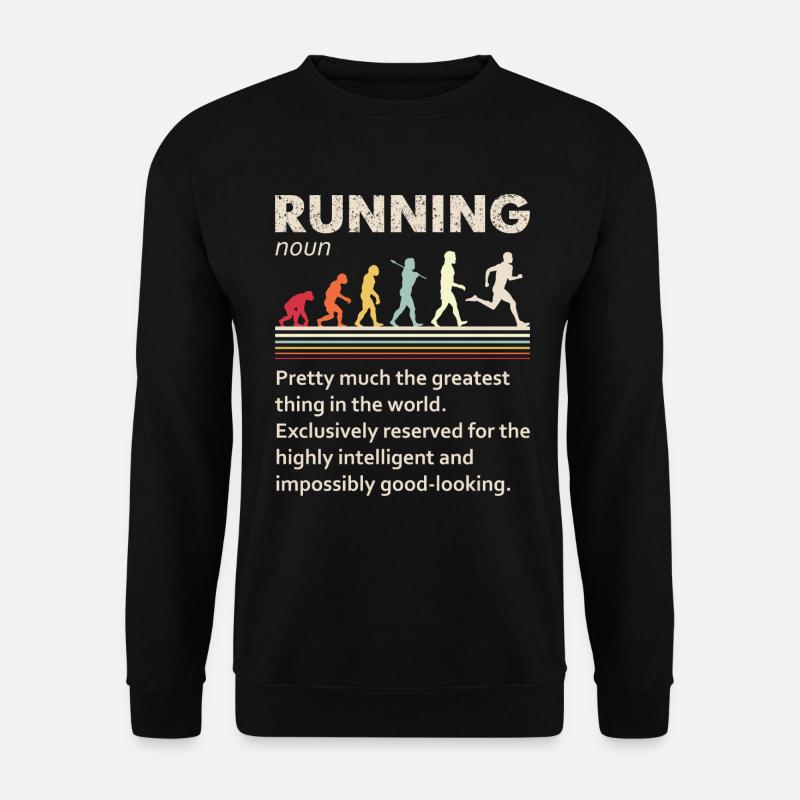 Running Evolution Définition amusante pour les coureurs - Sweat-shirt Unisexe - noir