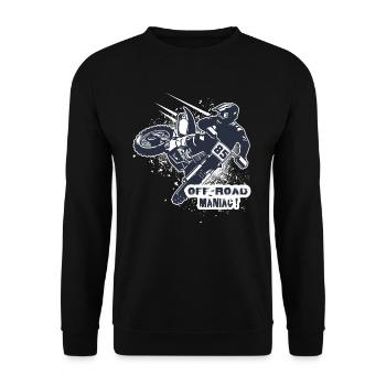 Motocross dirt bike enduro motorcycle offroad - Unisex Sweatshirt - black - Front - Alina (178cm) & Michal (187cm)