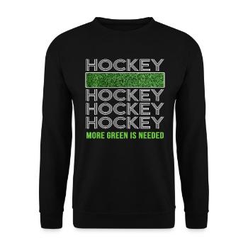 Hockey Field hockey Hockey players Artificial turf hockey - Unisex Sweatshirt - black - Front - Alina (178cm) & Michal (187cm)