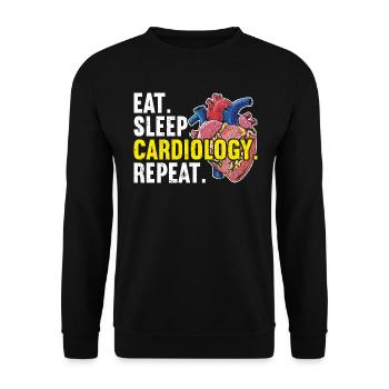 Herzkrankenschwester Kardiologe Kardiologie EKG-Medizin - Unisex Pullover - Schwarz - Vorne - Alina (178cm) & Michal (187cm)