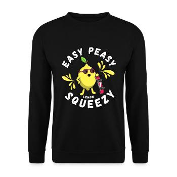Easy Peasy Lemon Squeezy - Unisex Sweatshirt - black - Front - Alina (178cm) & Michal (187cm)