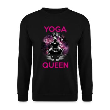 Reine du Yoga / Professeur de Yoga, Spirituel - Sweat-shirt Unisexe - noir - Devant - Alina (178cm) & Michal (187cm)
