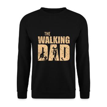 The Walking Dad gift - Unisex Sweatshirt - black - Front - Alina (178cm) & Michal (187cm)