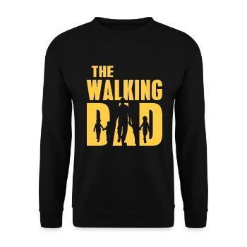 The Walking Dad gift for the father - Unisex Sweatshirt - black - Front - Alina (178cm) & Michal (187cm)