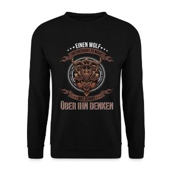 Wikinger Krieger Nordmann Axt Valhalla Nordmänner - Unisex Pullover - Schwarz - Vorne - Alina (178cm) & Michal (187cm)