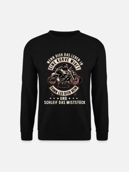 Motorrad Biker Motorradfahrer bike Rocker Rentner - Unisex Pullover - Schwarz