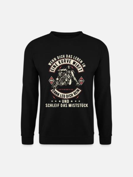 Motorrad Biker Motorradfahrer bike Rocker Rentner - Unisex Pullover - Schwarz