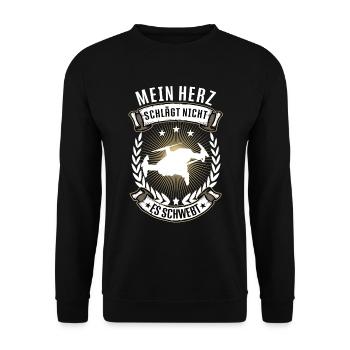 Mein Herz schlägt nicht Drohne Drone Quadcopter - Unisex Pullover - Schwarz - Vorne - Alina (178cm) & Michal (187cm)