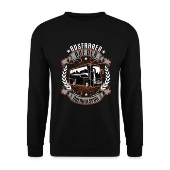 Busfahrer auf der Überholspur Bus Schulbus Busse - Unisex Pullover - Schwarz - Vorne - Alina (178cm) & Michal (187cm)