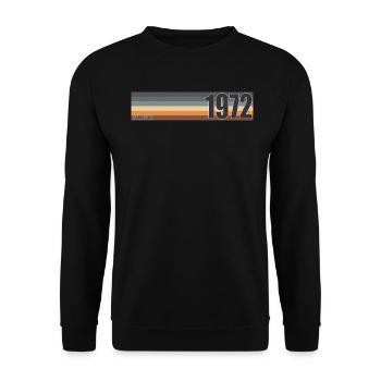 Established 1972 Classic original birthday gift - Unisex Sweatshirt - black - Front - Alina (178cm) & Michal (187cm)