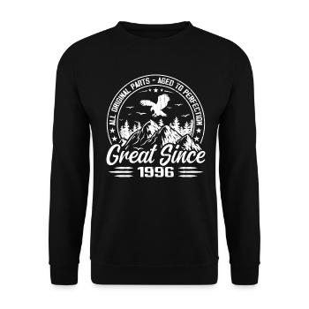 Vintage 1996 Vintage 1996 Birthday Gift - Unisex Sweatshirt - black - Front - Alina (178cm) & Michal (187cm)