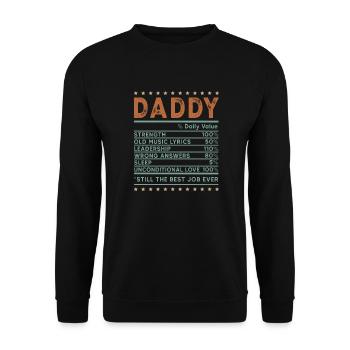 Dad Sayings and Jokes - My Dad the Superhero - Unisex Sweatshirt - black - Front - Alina (178cm) & Michal (187cm)
