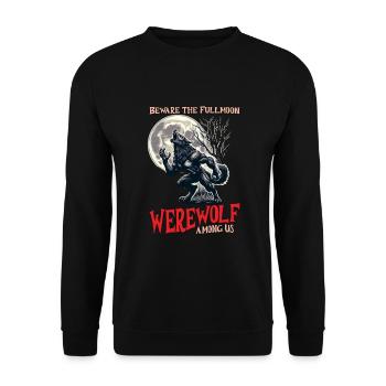 Werewolf - Unisex Pullover - Schwarz - Vorne - Alina (178cm) & Michal (187cm)