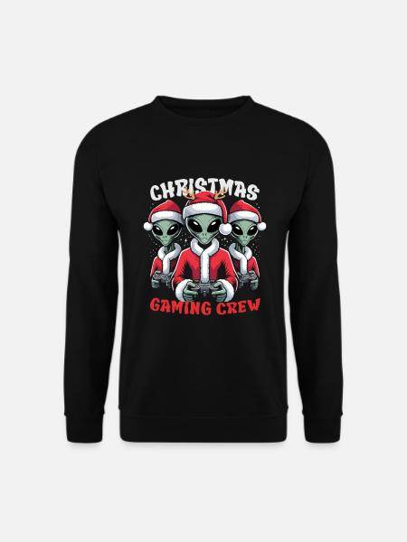 Weihnachts-Gaming-Crew - Unisex Pullover - Schwarz